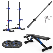 EAC Crystal Blue Squat Rack Bundle - Ezreal Armwrestling Club